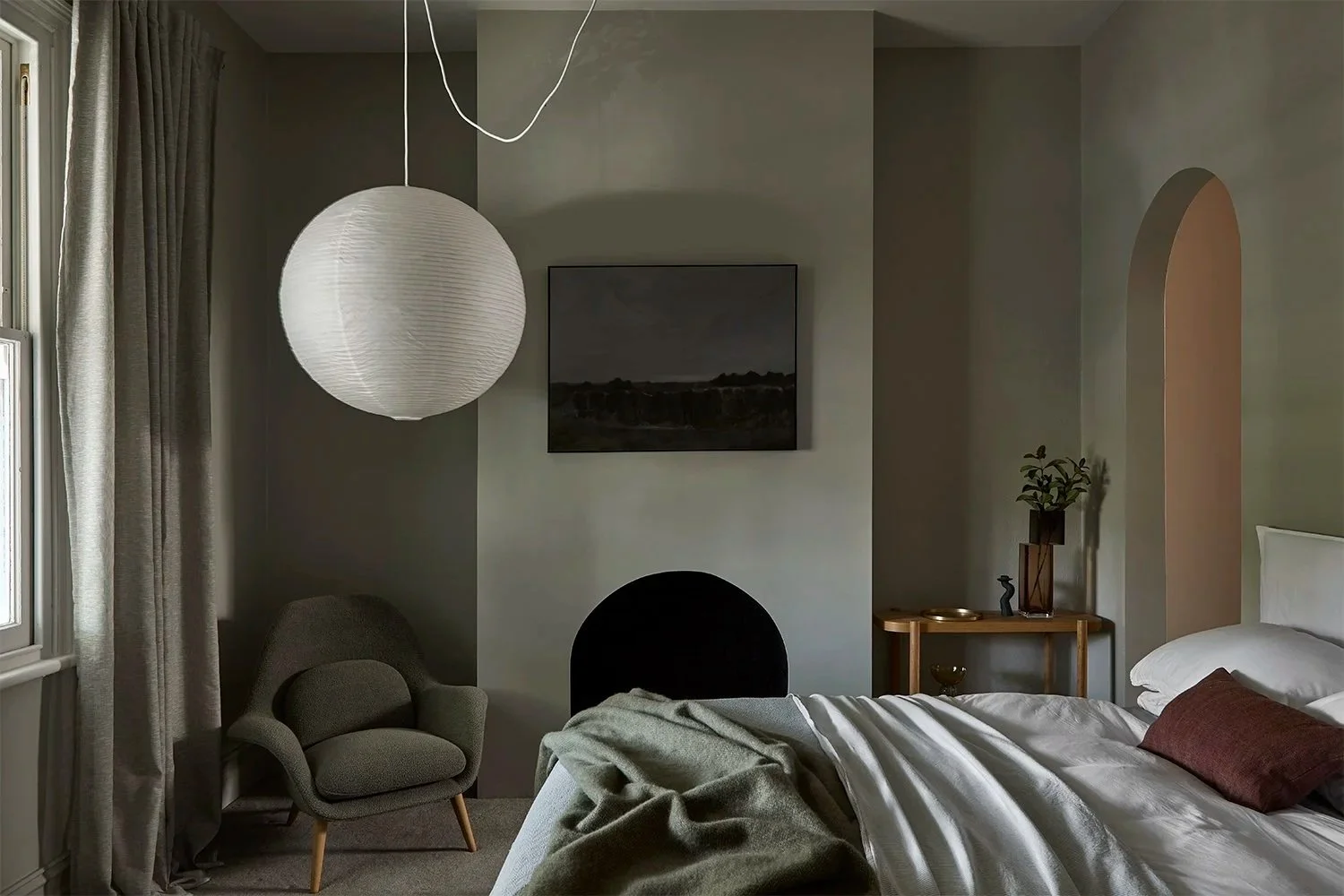 Interior styling — bedroom sage